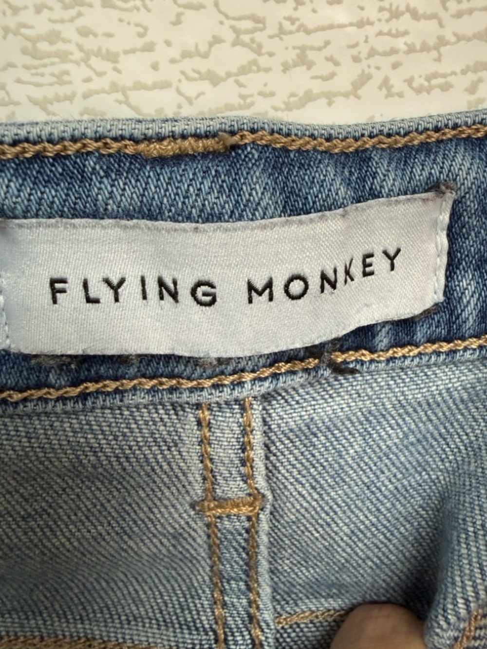Flying Monkey High Rise Button Fly Distressed Raw Hem Skinny Jeans Size 30/10 - Picture 2 of 11